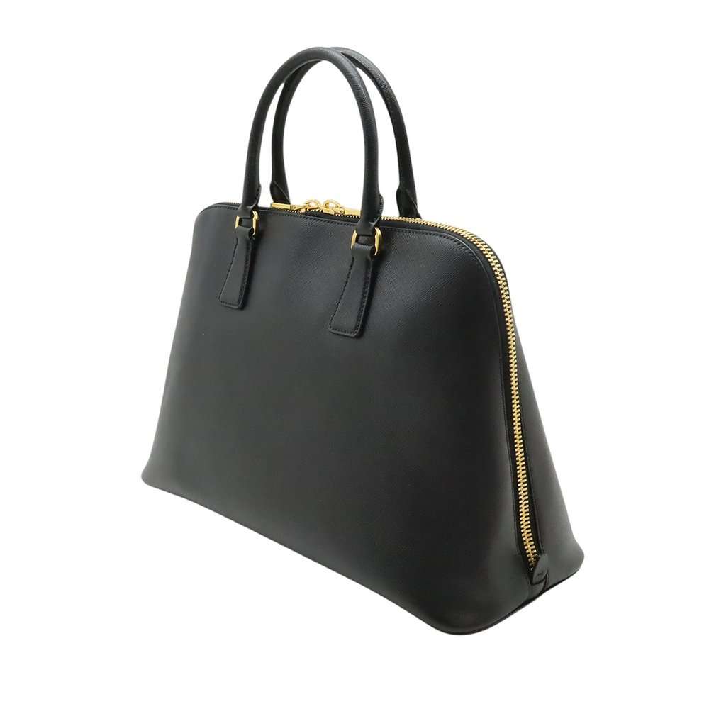 Prada Large Saffiano Lux Promenade Satchel Black Leather Very good condition - Back View