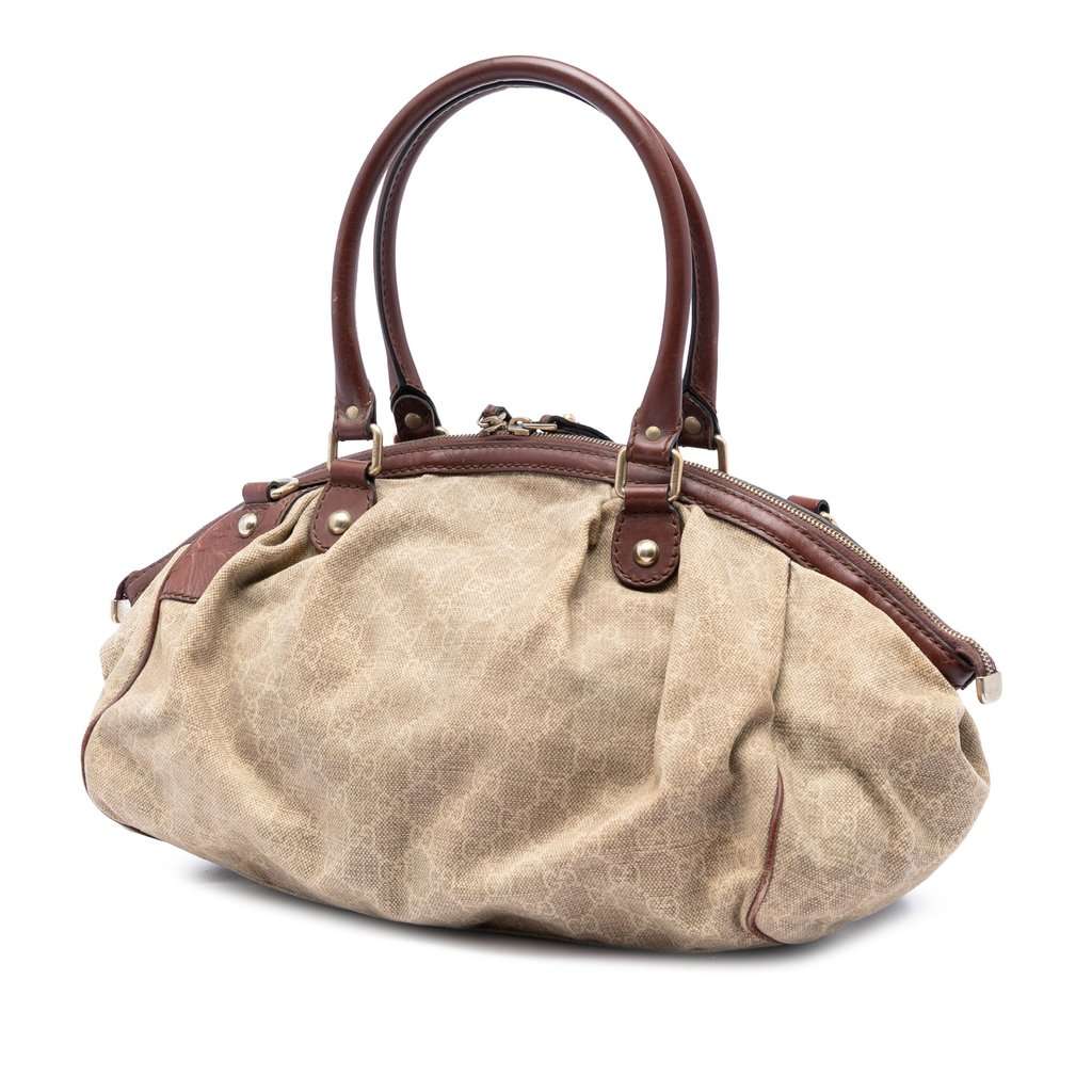 Gucci GG Canvas Sukey Satchel Brown Very good condition - Back View