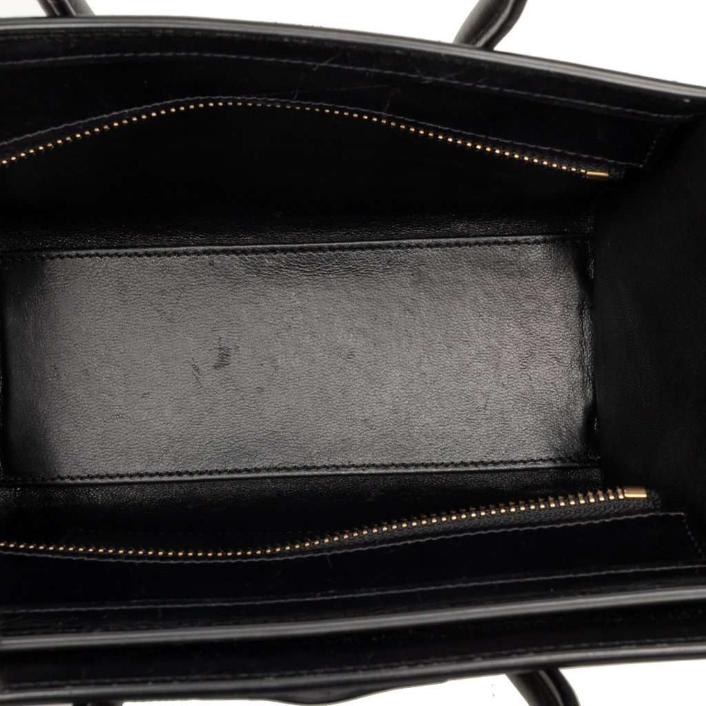 Celine Nano Tricolor Leather Luggage Tote Brown Leather Very good - Model View