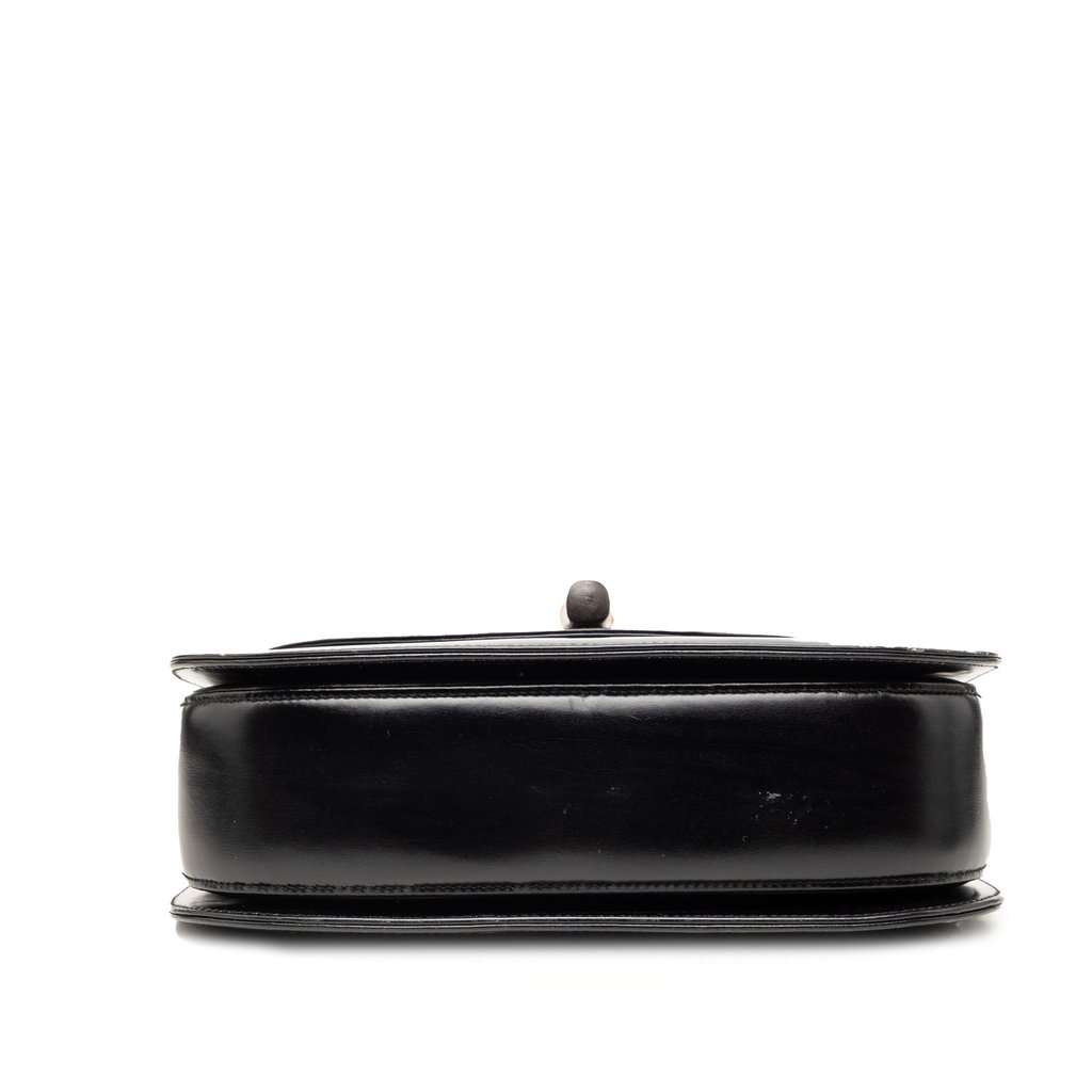 Gucci Calfskin Bamboo Night Black Leather Very good - Inside View