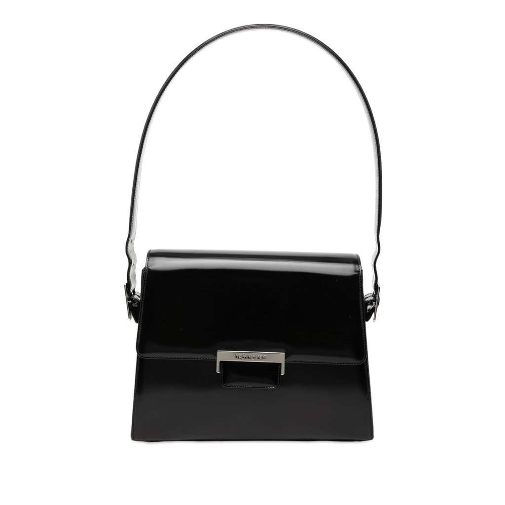 Saint Laurent Patent Shoulder Bag Black Leather Very good condition - Front View