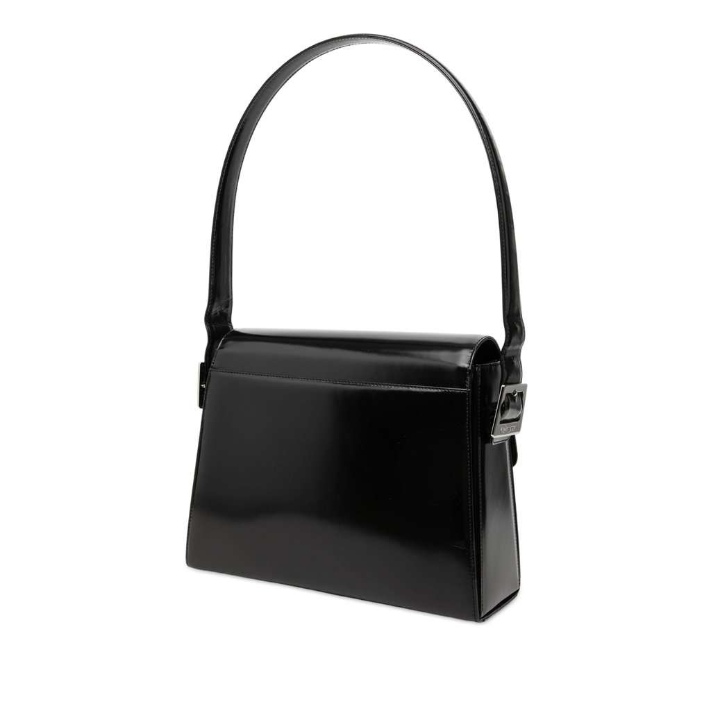 Saint Laurent Patent Shoulder Bag Black Leather Very good condition - Back View