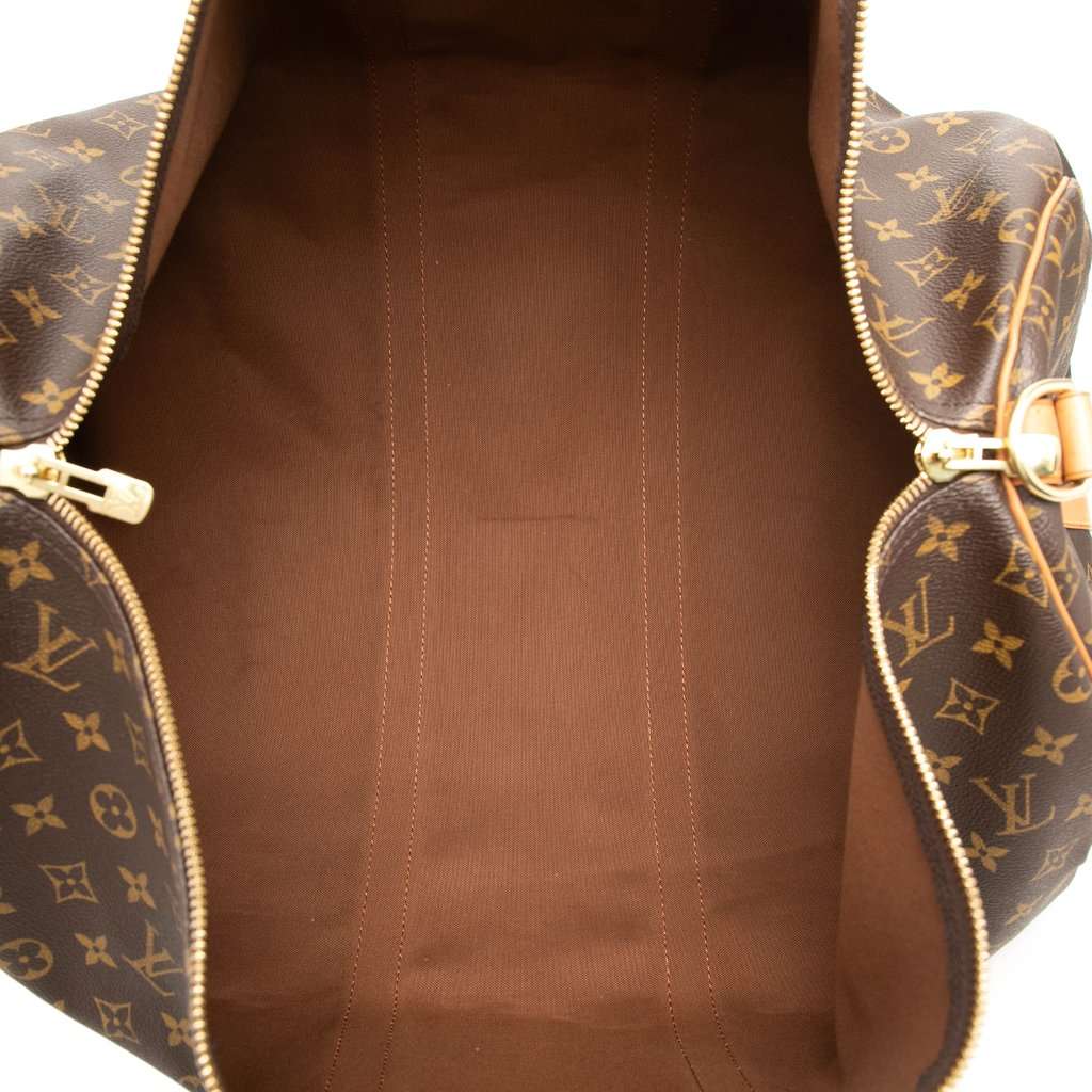 Louis Vuitton Monogram Keepall Bandouliere 55 Brown Very good - Model View