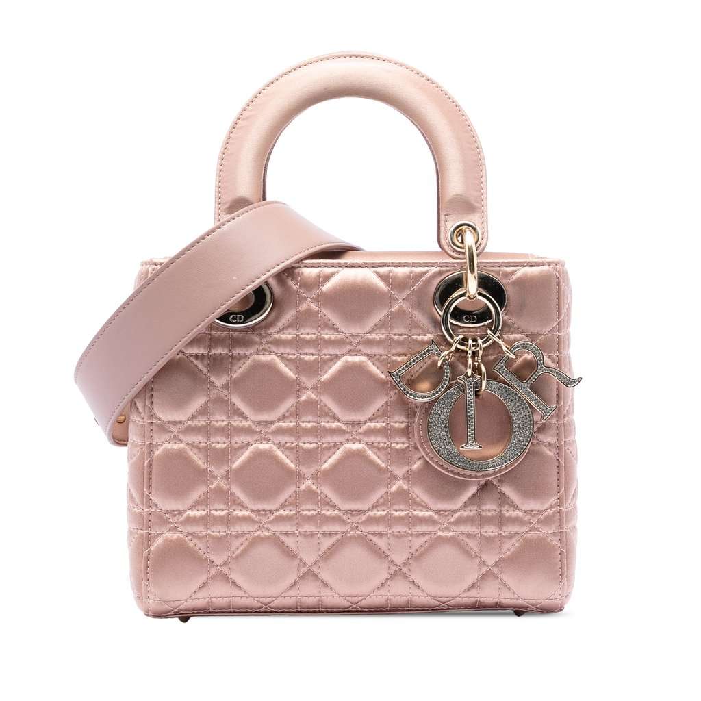 Dior Small Satin Cannage My ABCDior Lady Dior Pink Very good - Front View