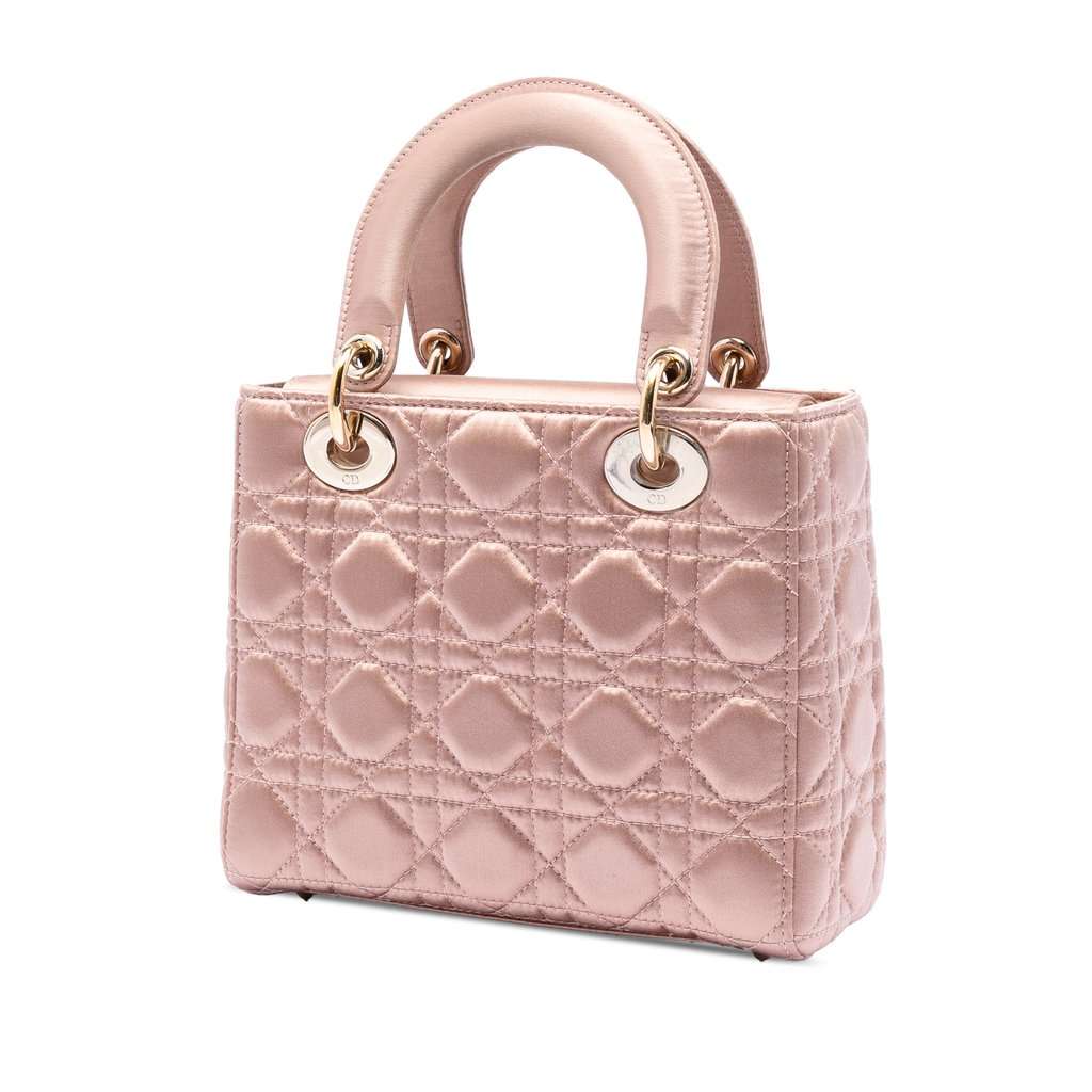 Dior Small Satin Cannage My ABCDior Lady Dior Pink Very good - Back View