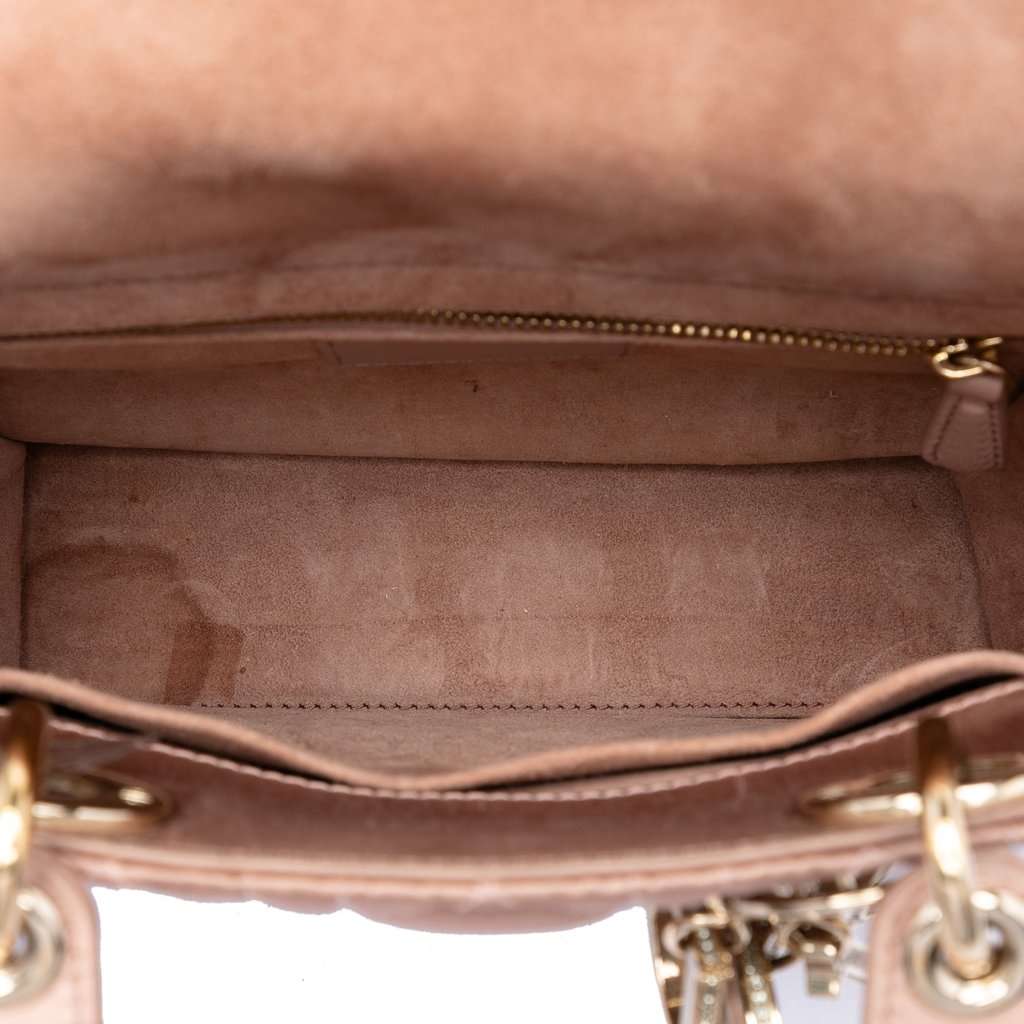 Dior Small Satin Cannage My ABCDior Lady Dior Pink Very good - Model View