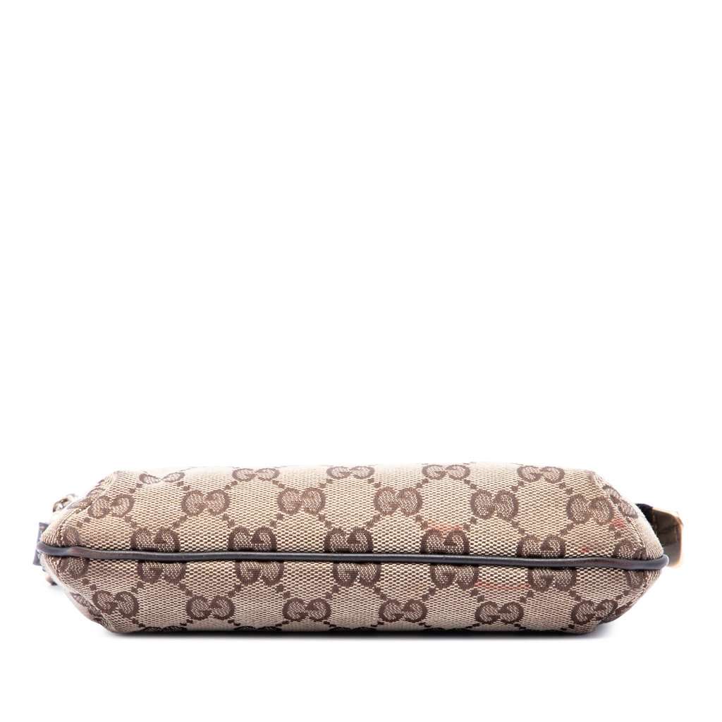 Gucci GG Canvas Web Jolicoeur Wristlet Pouch Beige Very good condition - Inside View