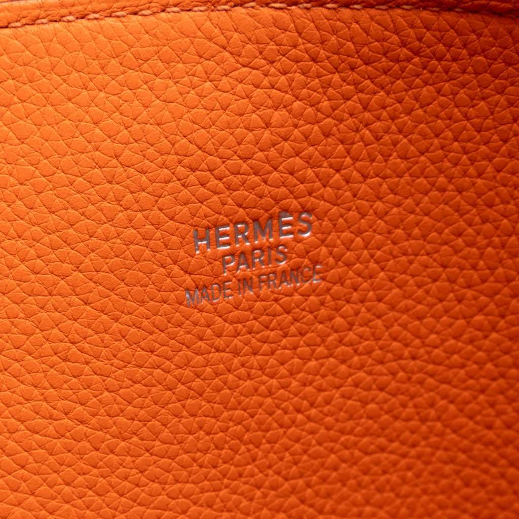 Hermès Clemence Bolide 45 Orange Leather Very good condition - Box View