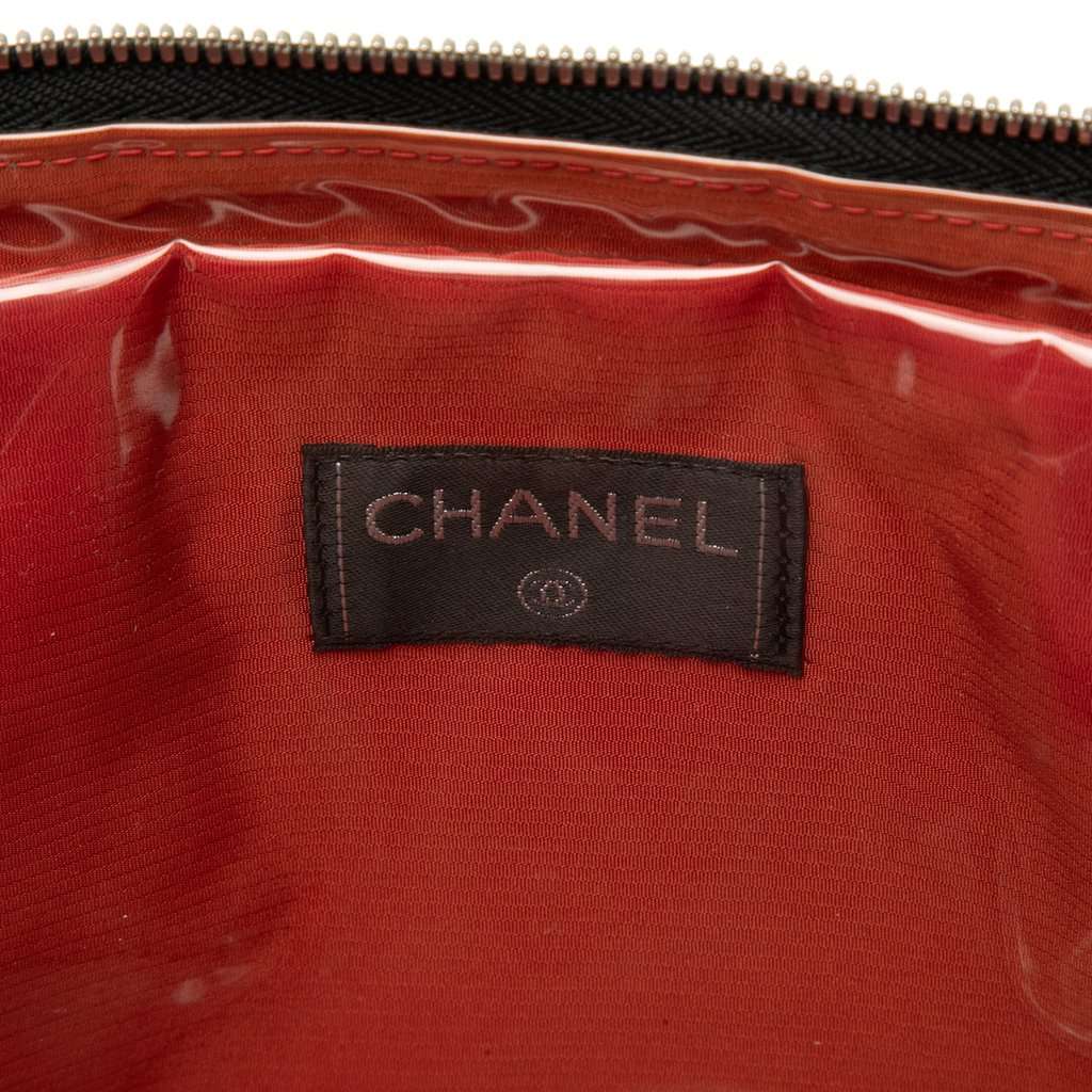 Chanel Old Travel Line Nylon Handbag Black Very good - Box View