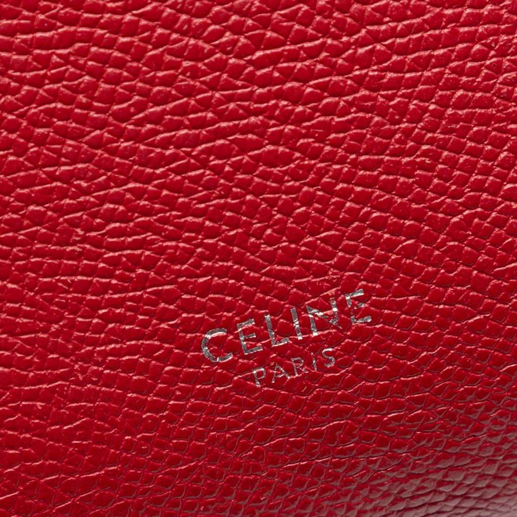 Celine Nano Grained Calfskin Belt Bag Red Leather Very good condition - Box View