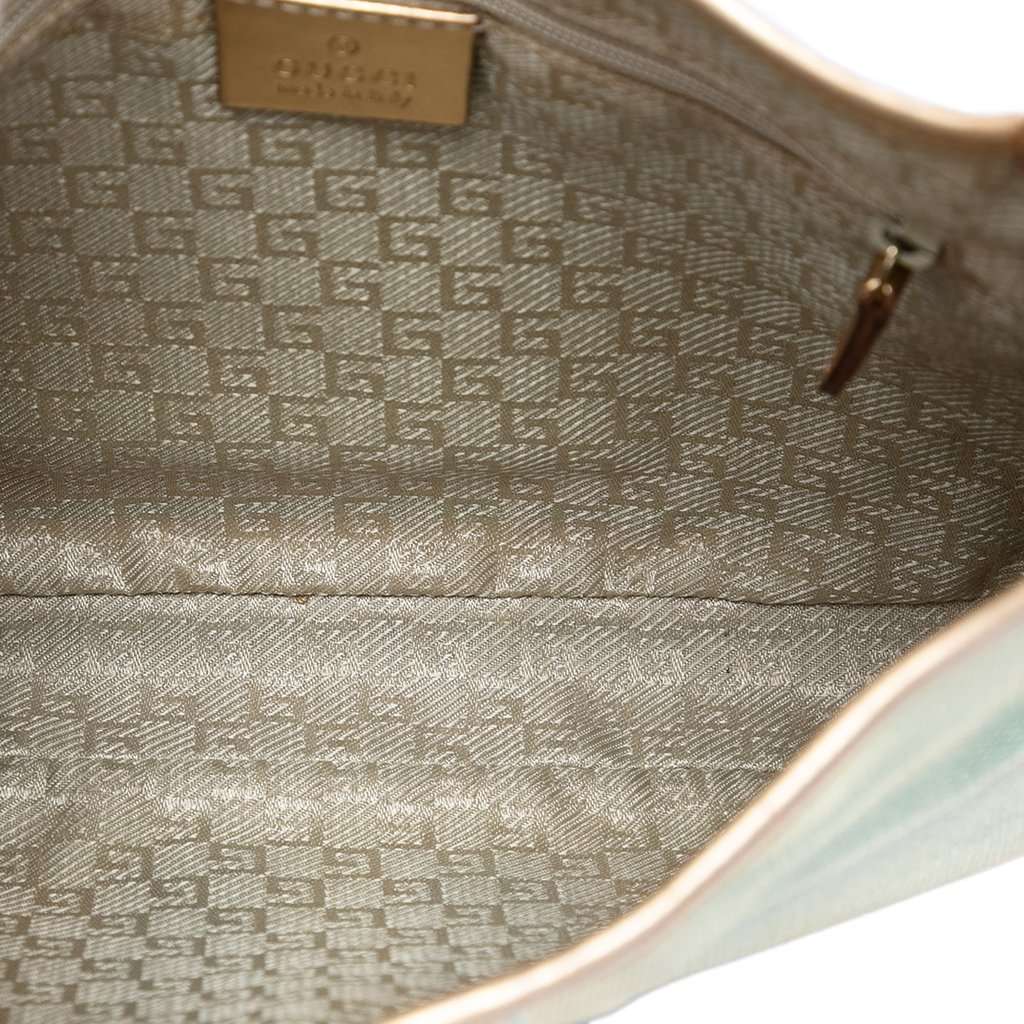 Gucci Canvas Web Jackie Shoulder Bag Green Very good - Model View
