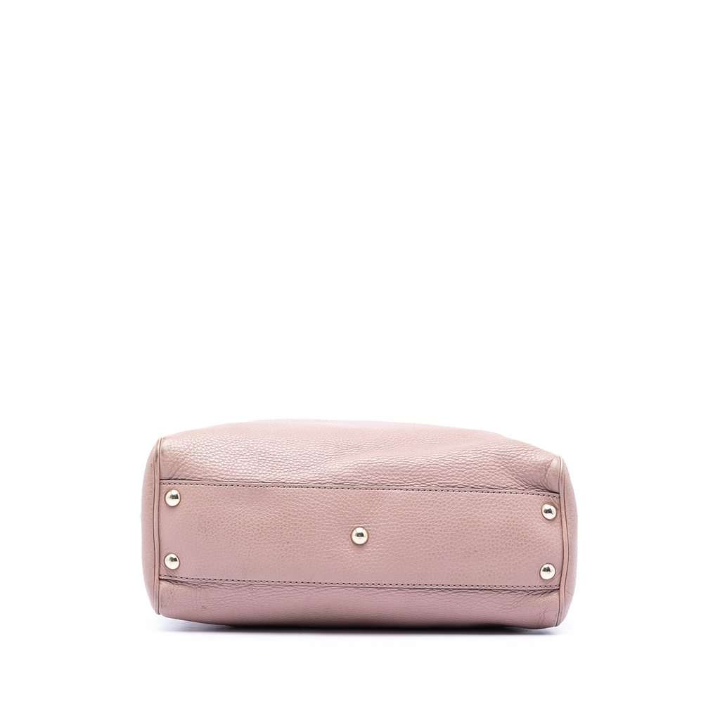Gucci Small Calfskin Bamboo Shopper Satchel Pink Leather Very good condition - Inside View