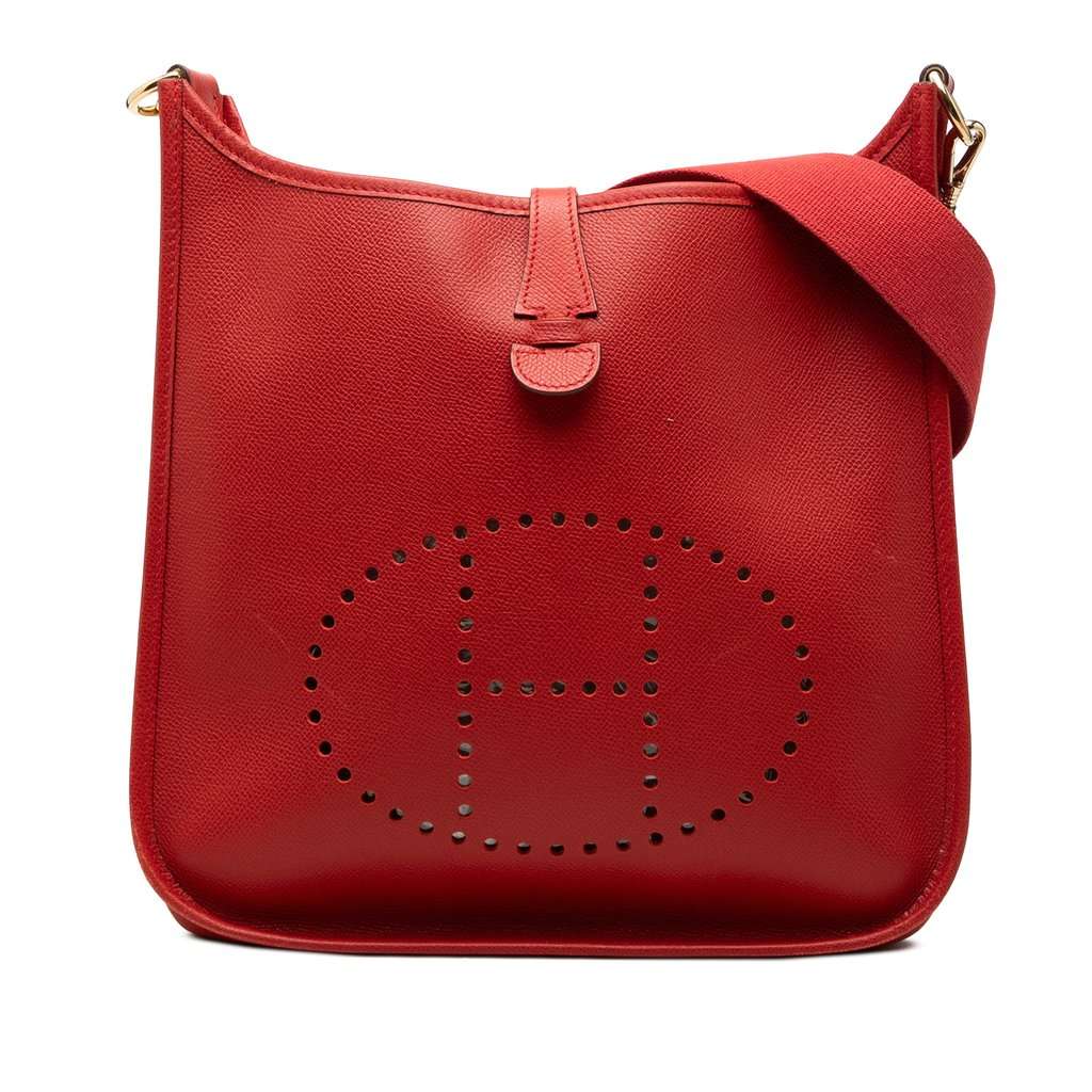 Hermès Epsom Evelyne 29 Red Leather Very good condition - Front View