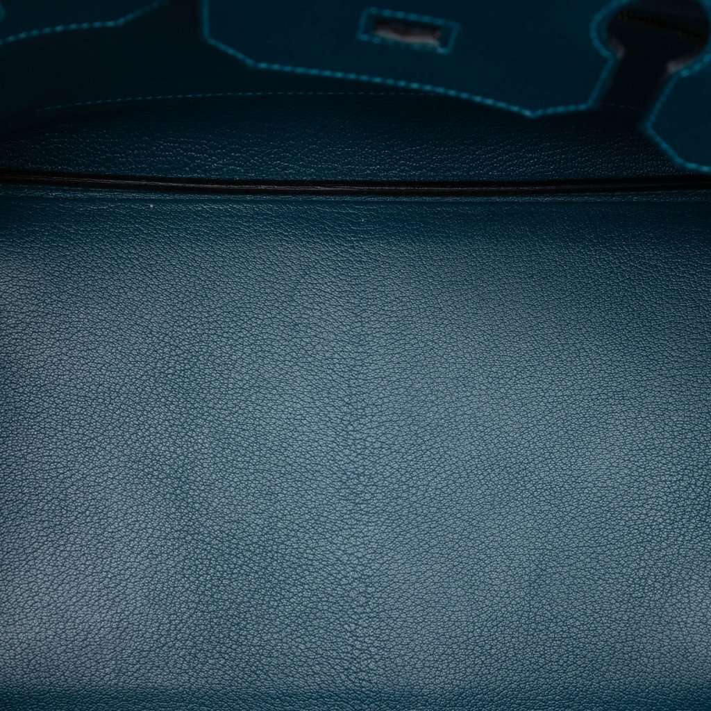Hermès Togo Birkin Retourne 35 Blue Leather Very good condition - Model View