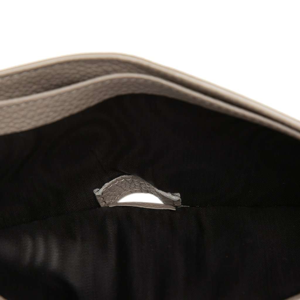 Saint Laurent Grained Leather Tiny Cassandre Bifold Wallet Beige Leather Very good - Box View