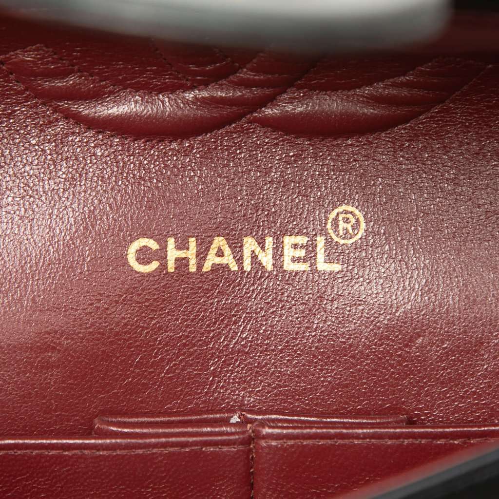 Chanel Medium Classic Lambskin Double Flap Black Leather Very good - Box View