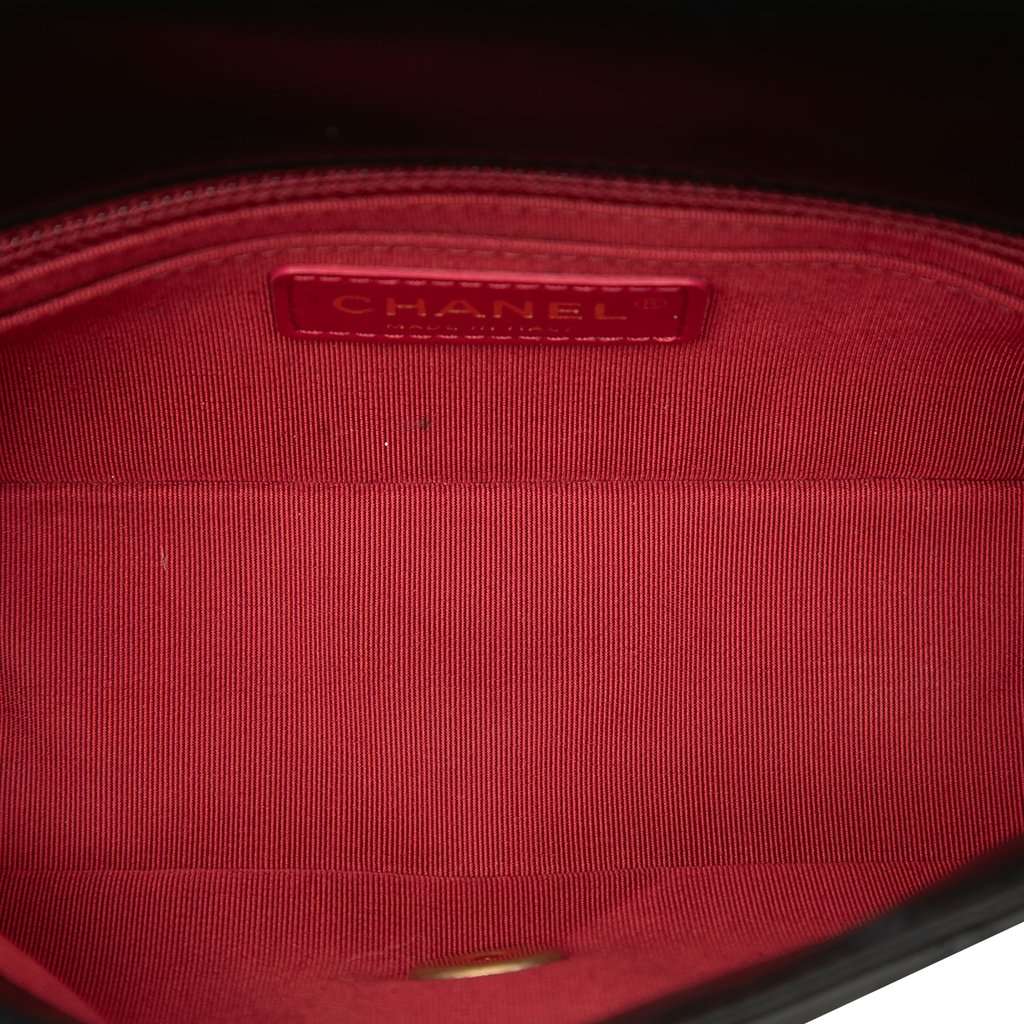 Chanel Mini Rectangular Classic Lambskin Romance Single Flap Black Leather Very good condition - Model View