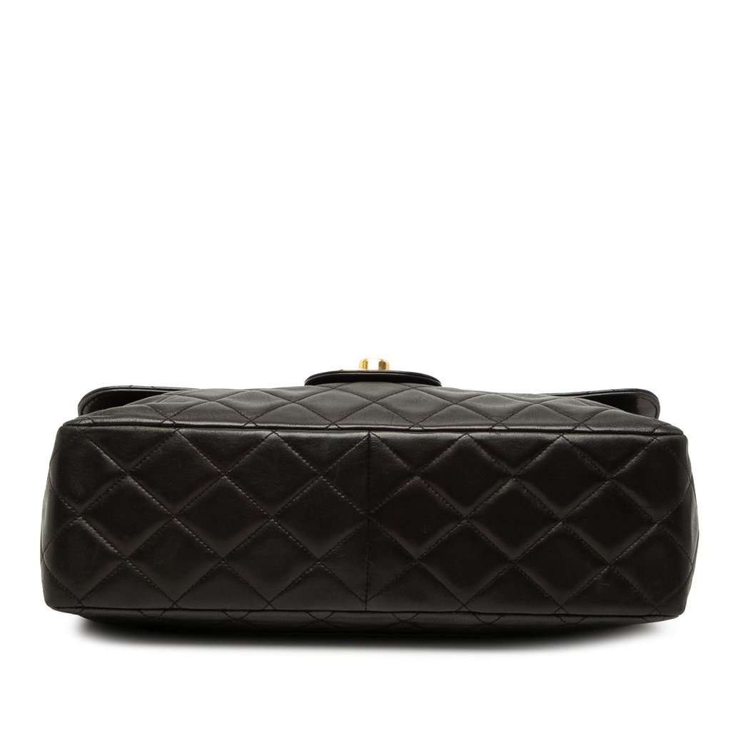 Chanel Jumbo XL Classic Lambskin Single Flap Black Leather Good condition - Inside View