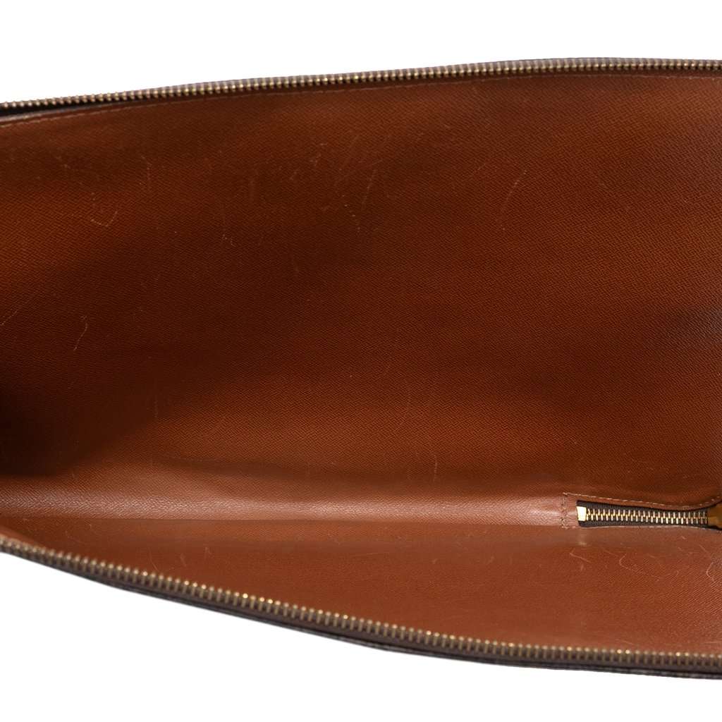 Louis Vuitton Monogram Poche Documents Portfolio Brown Very good - Model View