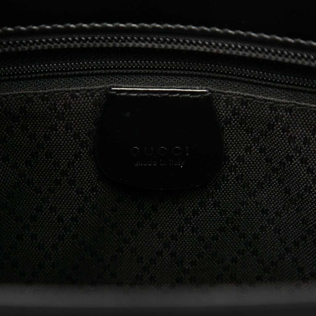 Gucci Nylon Bamboo Satchel Black Very good condition - Box View