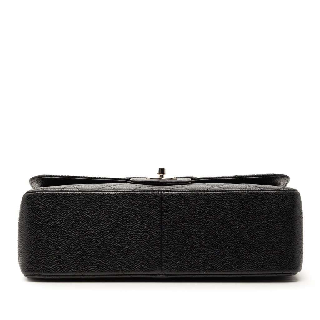 Chanel Jumbo Classic Caviar Double Flap Black Leather Very good condition - Inside View