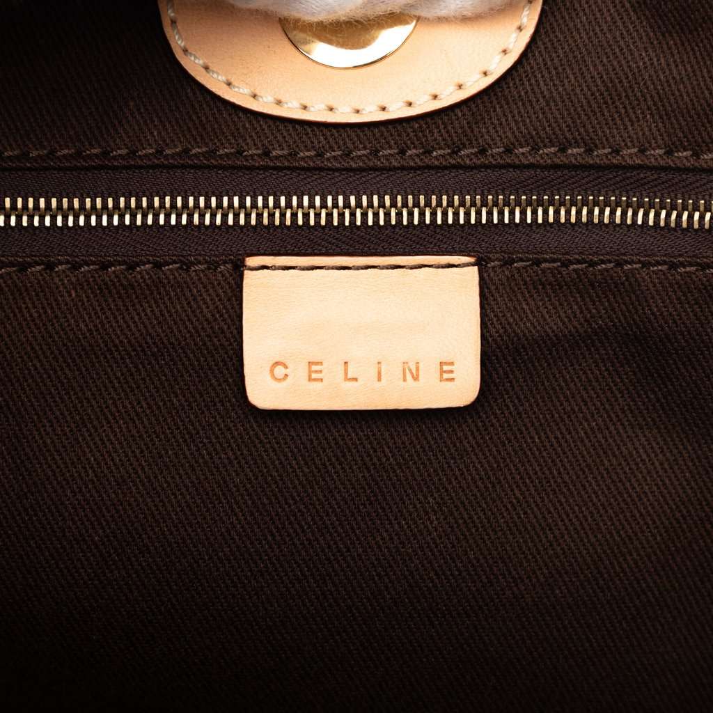 Celine Macadam Coated Canvas Vertical Tote Brown Very good condition - Box View