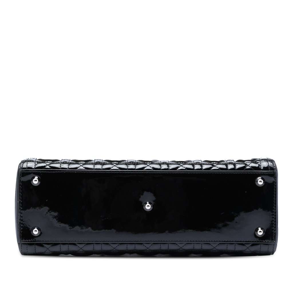 Dior Large Patent Cannage Lady Dior Black Leather Very good condition - Inside View