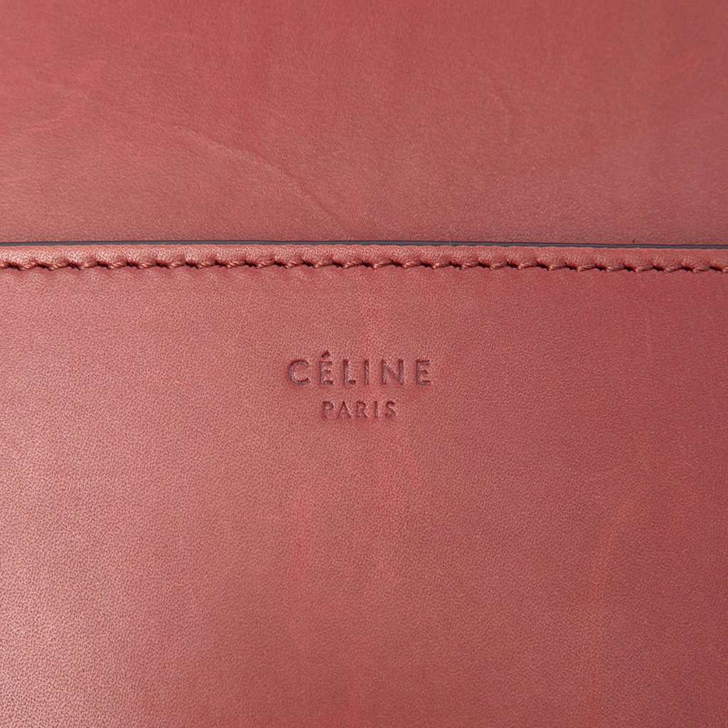 Celine Medium Leather Seau Sangle Bucket Bag Red Leather Very good condition - Box View