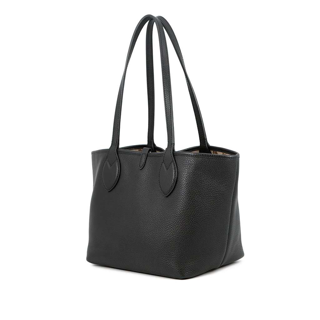 Gucci Small Grained Calfskin Totissima Reversible Tote Black Leather Very good condition - Back View