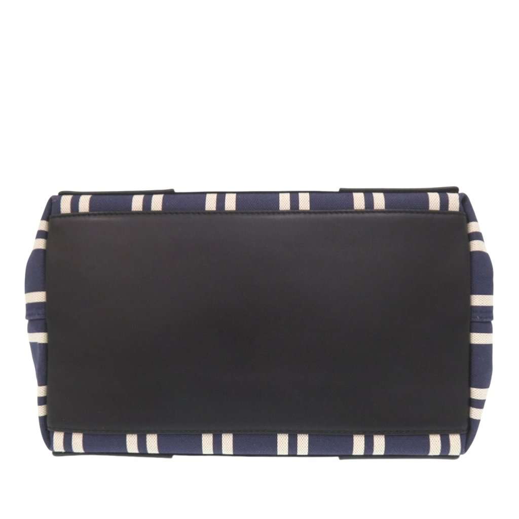 Balenciaga Canvas Striped Navy Cabas S Blue Very good condition - Inside View