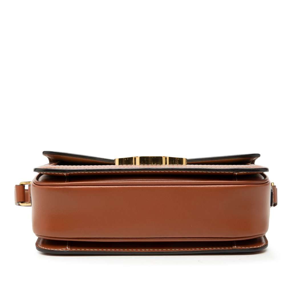 Celine Teen Triomphe Coated Canvas and Calfskin Triomphe Crossbody White Very good - Inside View