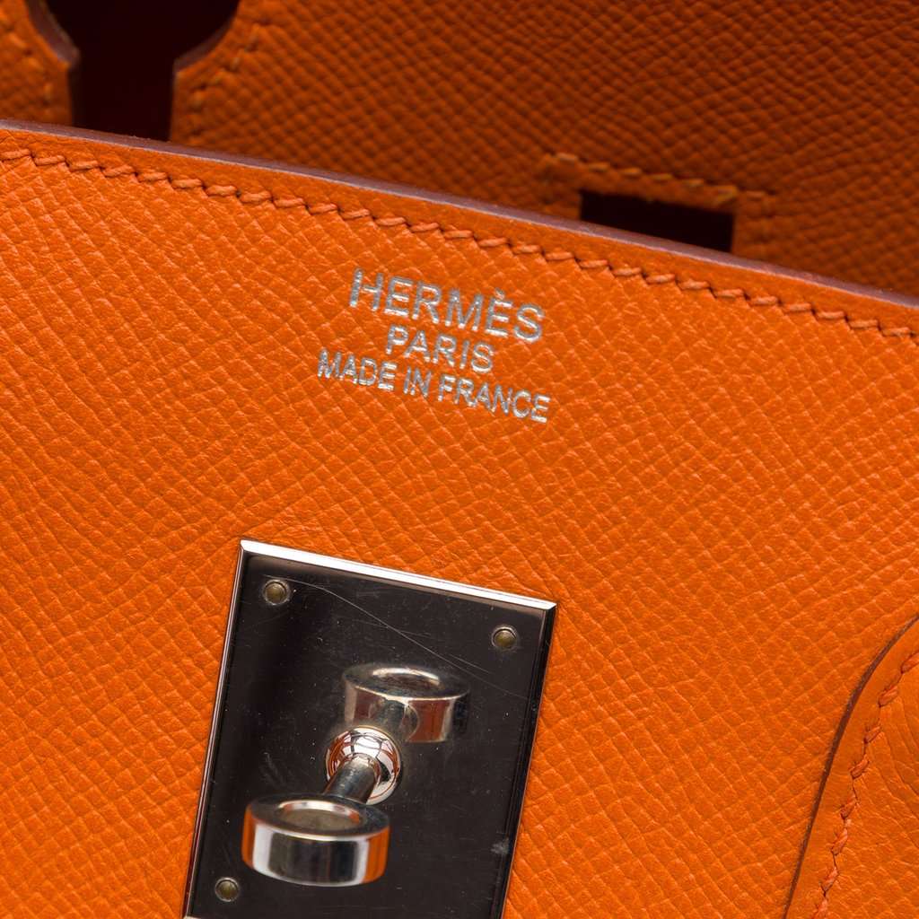 Hermès Epsom Birkin Retourne 35 Orange Leather Very good condition - Box View