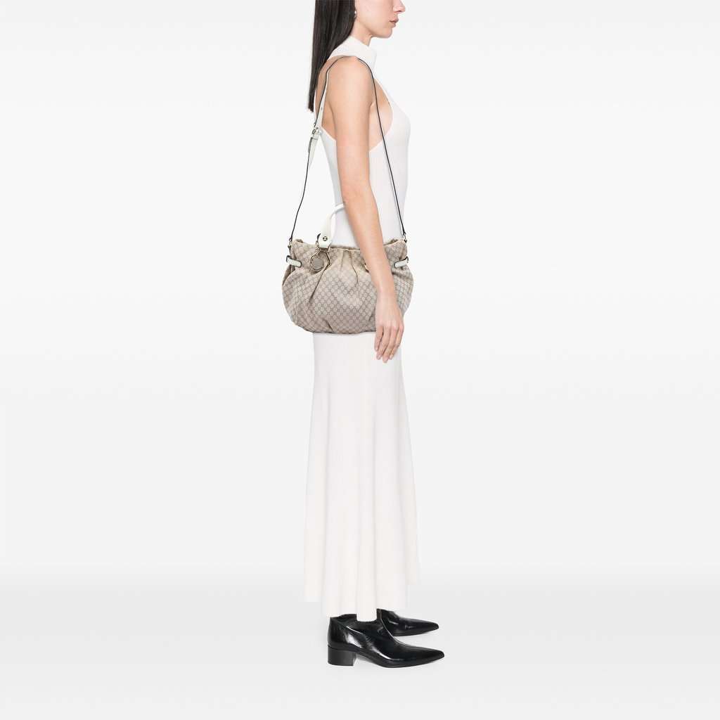 Celine Macadam Canvas Pillow Satchel Beige Very good - Box View