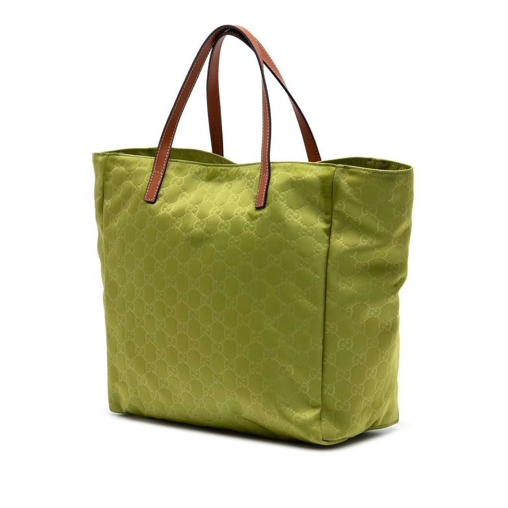Gucci GG Nylon Tote Green Very good condition - Back View