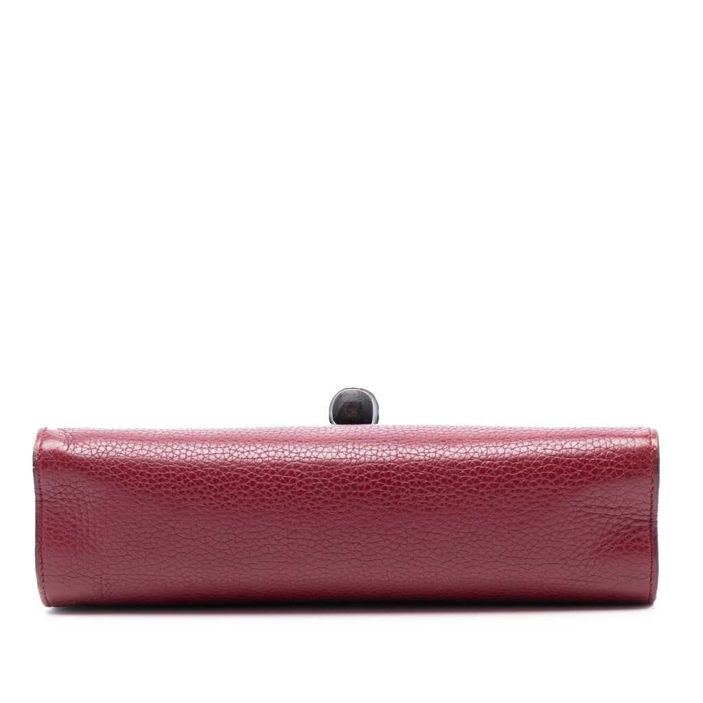 Gucci Medium Leather Miss Bamboo Crossbody Red Leather Very good condition - Inside View