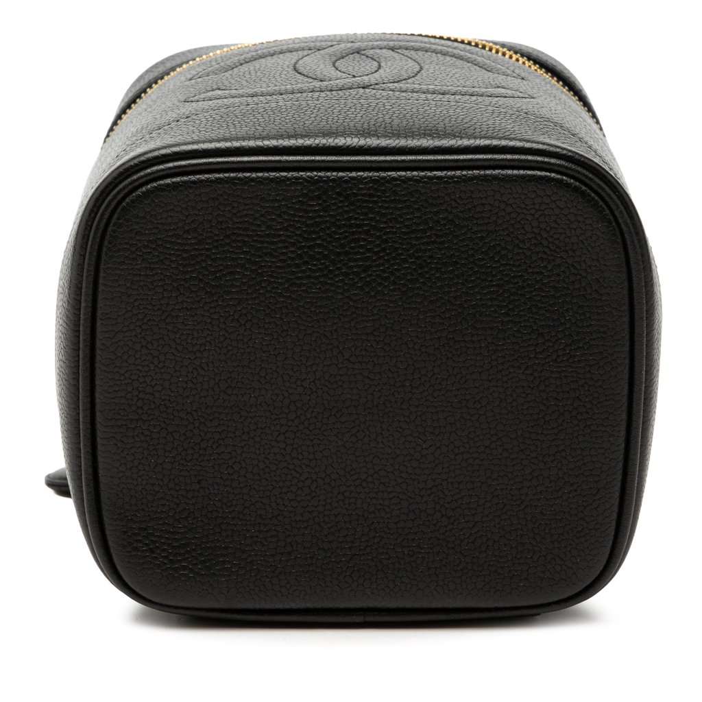 Chanel CC Caviar Vanity Bag Black Leather Very good condition - Inside View