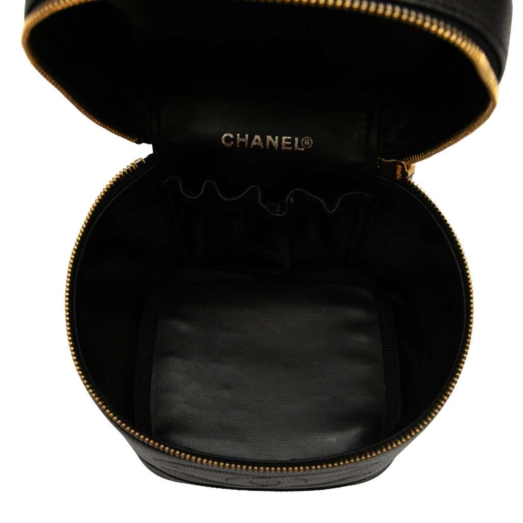 Chanel CC Caviar Vanity Bag Black Leather Very good condition - Model View