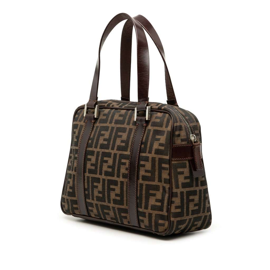 Fendi Zucca Canvas Handbag Brown Very good condition - Back View