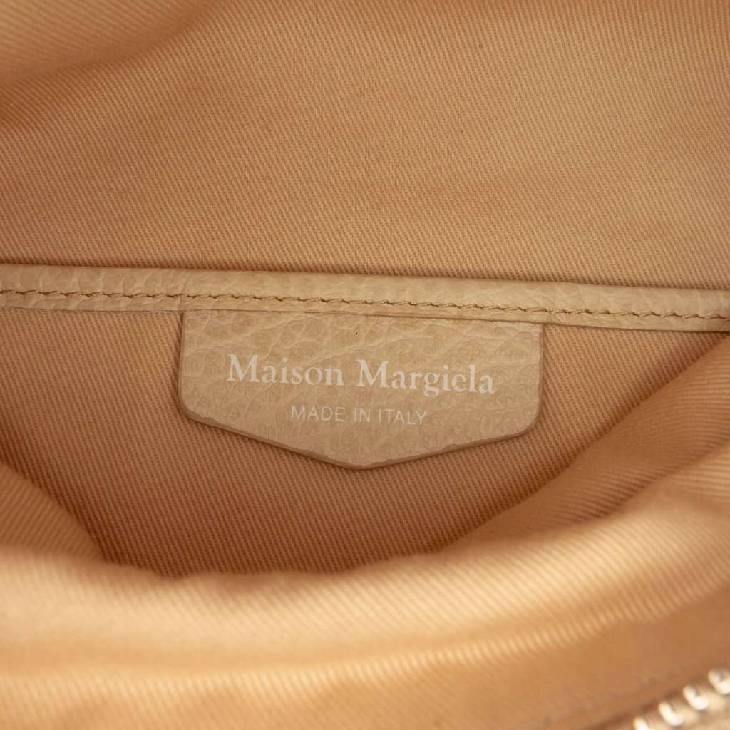 Maison Margiela Small Canvas and Grained Calfskin 5AC Foldable Crossbody Beige Very good - Box View