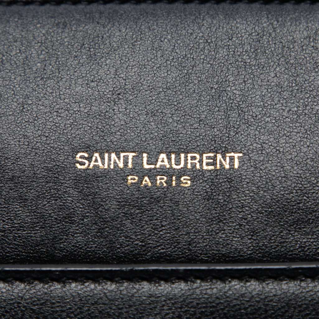 Saint Laurent Baby Leather Star Patchwork Classic Duffle Satchel Black Leather Very good - Box View