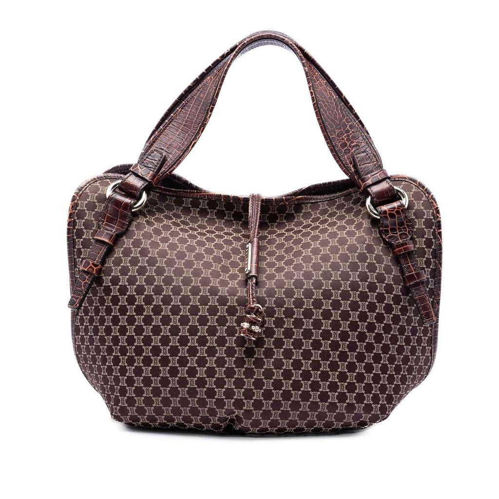 Celine Macadam Canvas Bittersweet Hobo Brown Very good condition - Front View