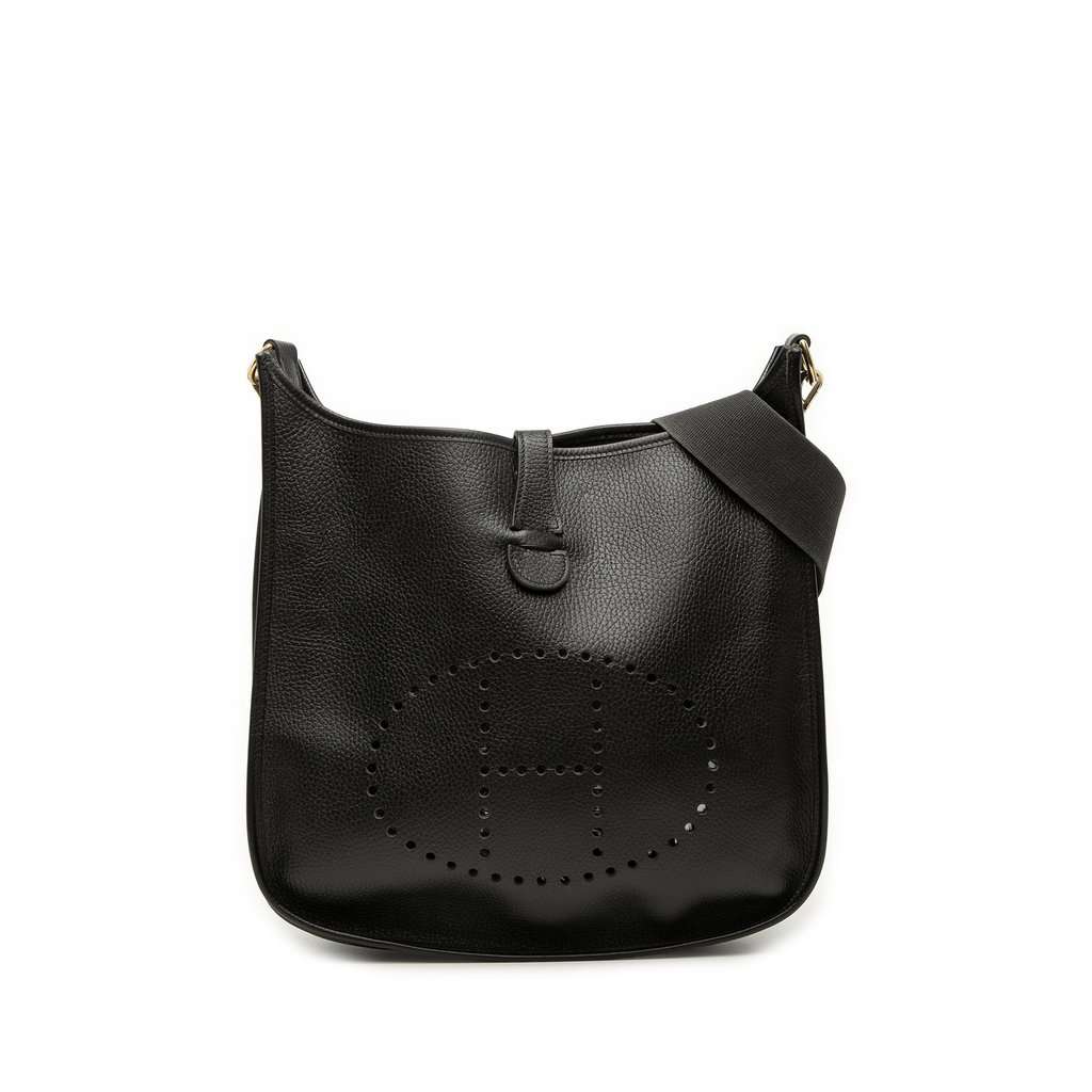 Hermès Clemence Evelyne I 33 Black Leather Very good condition - Front View