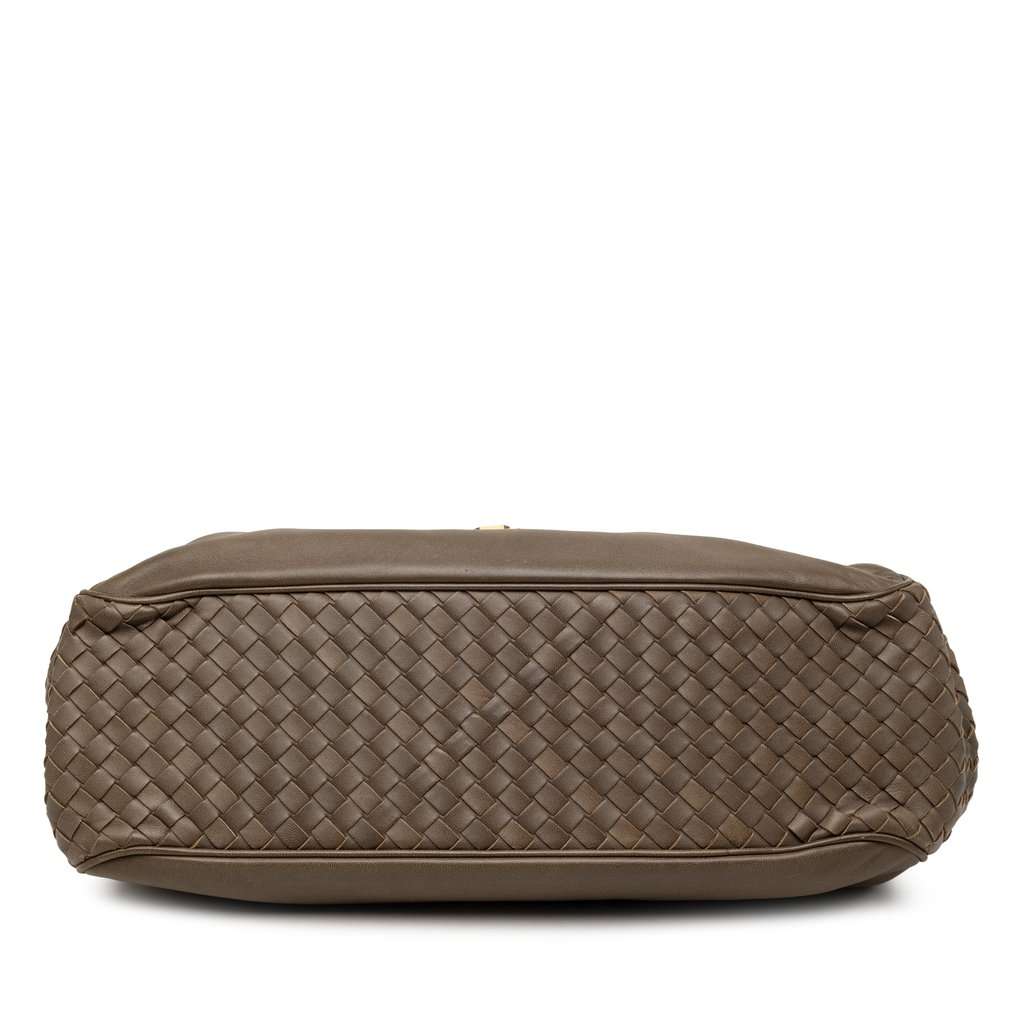 Bottega Veneta Intrecciato Trimmed Nappa Napoli Handbag Brown Leather Very good - Inside View