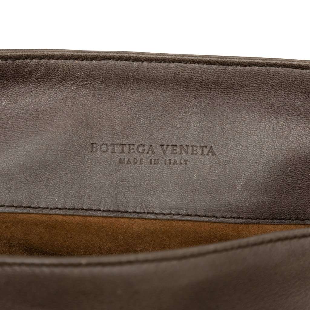 Bottega Veneta Intrecciato Trimmed Nappa Napoli Handbag Brown Leather Very good - Box View