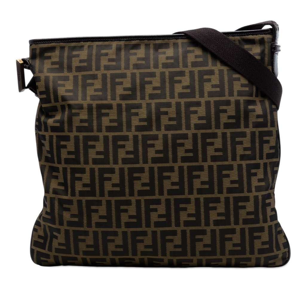 Fendi Zucca Canvas Crossbody Brown Very good - Front View