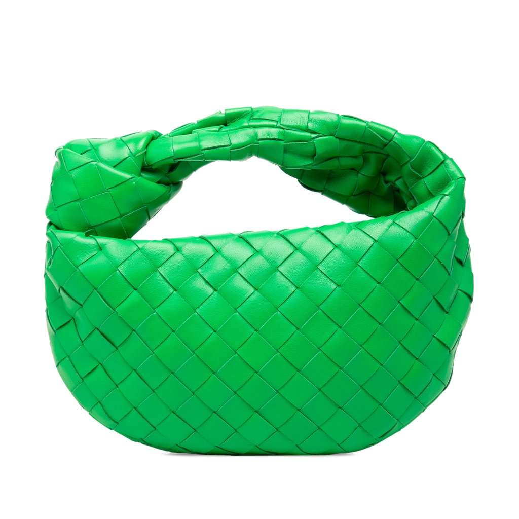 Bottega Veneta Mini Nappa Intrecciato Jodie Green Leather Very good condition - Front View