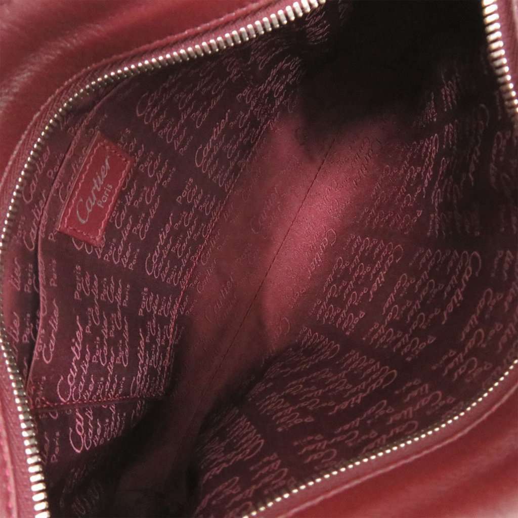 Cartier Leather Cabochon Handbag Red Leather Very good condition - Model View