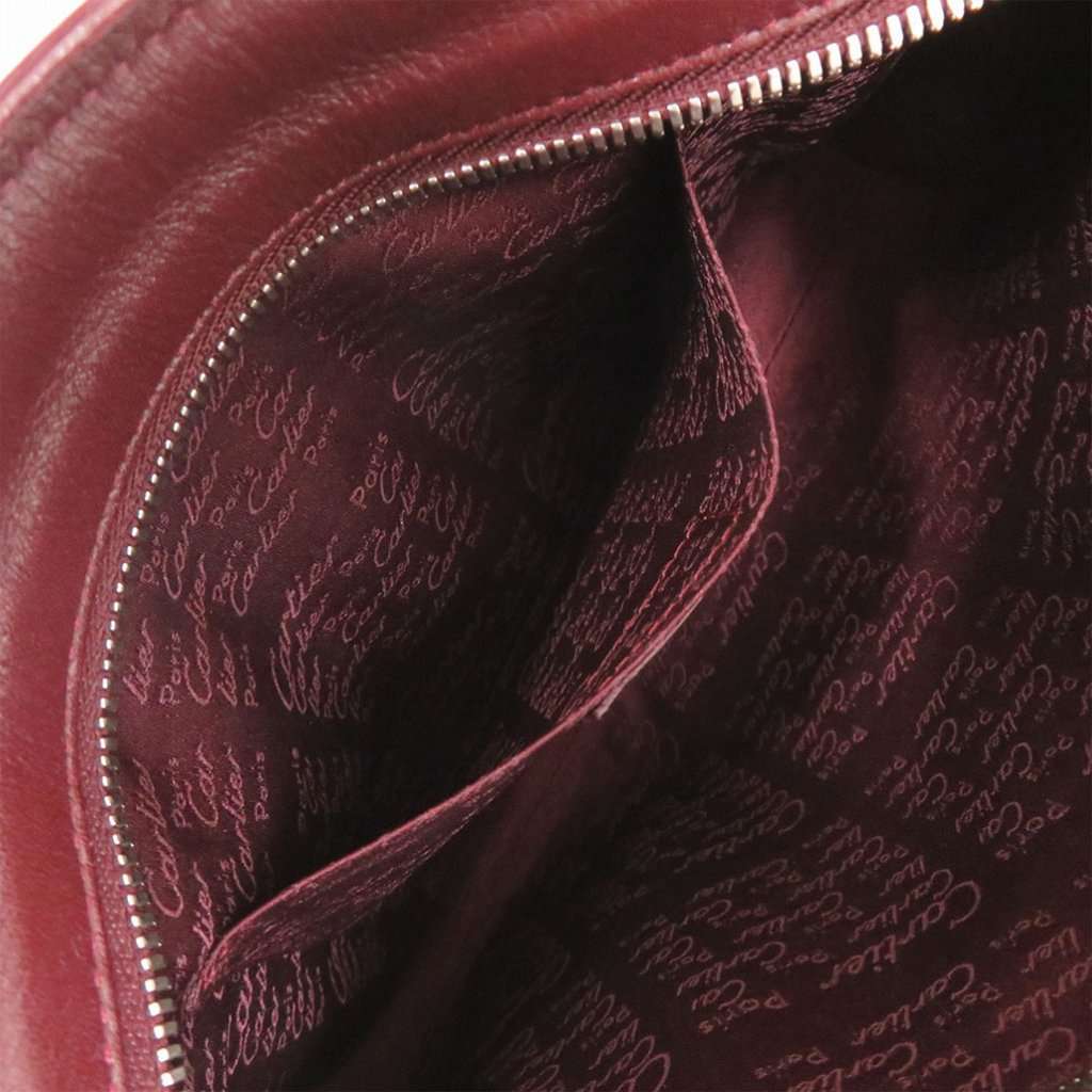 Cartier Leather Cabochon Handbag Red Leather Very good condition - Box View
