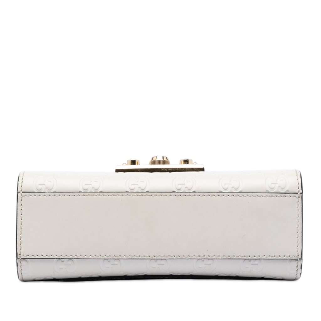 Gucci Small Guccissima Padlock Crossbody White Leather Very good - Inside View
