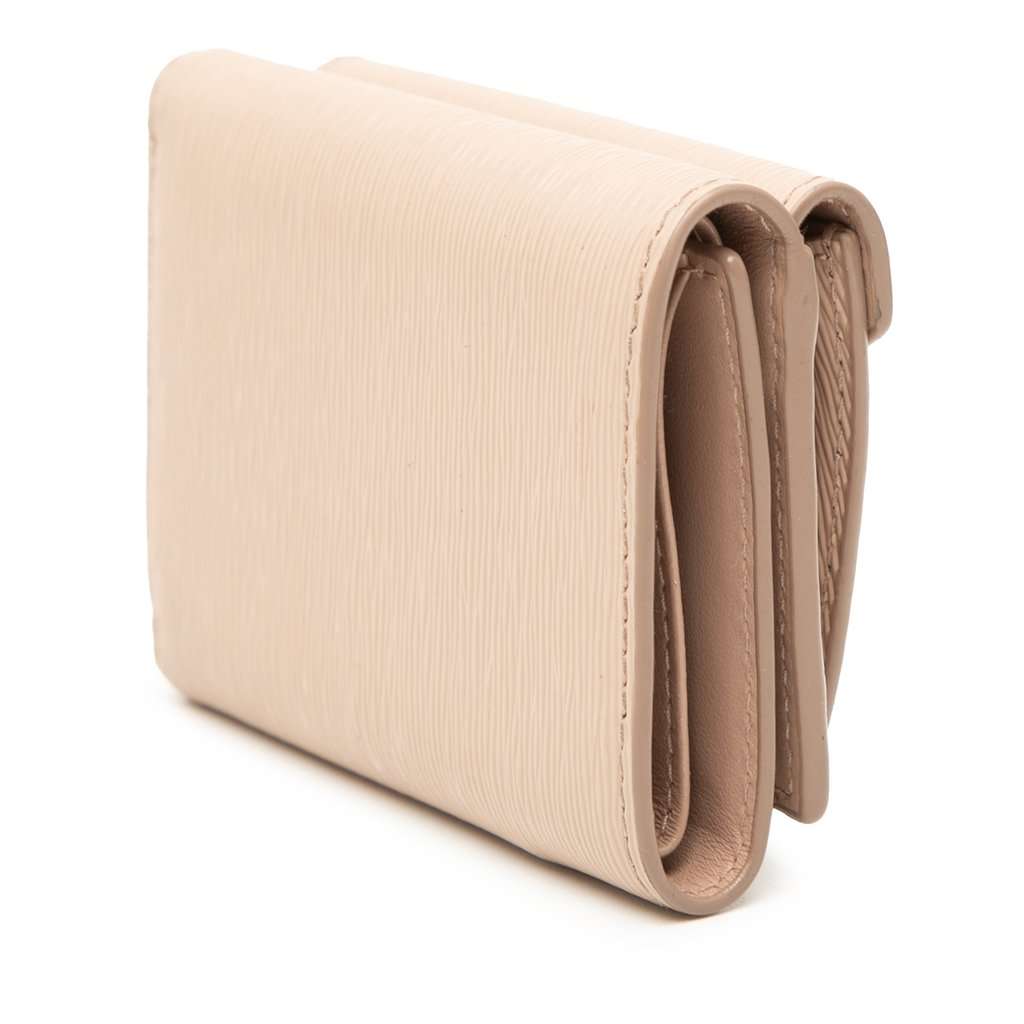 Prada Vitello Move Trifold Wallet Beige Leather Very good condition - Back View